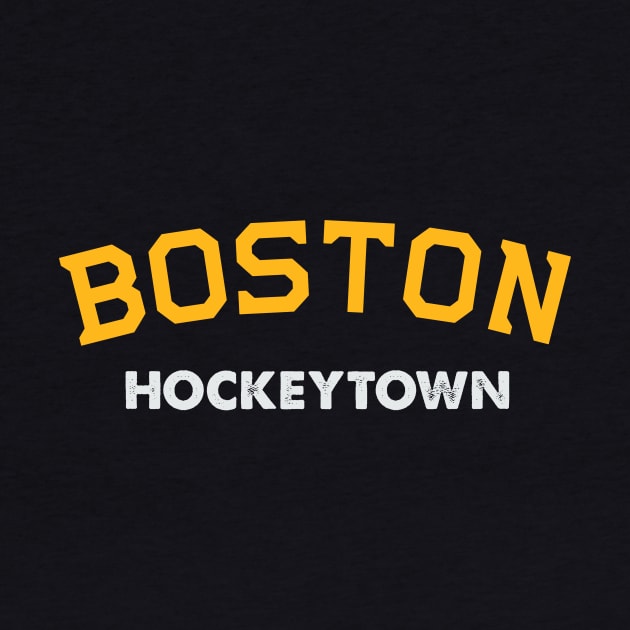 Boston Hockey, MA Vintage HockeyTown Playoff Fan Apparel design by Blue Zebra